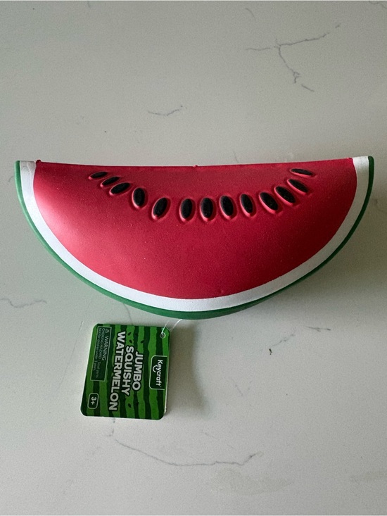 keycraft Other - Jumbo Squishy Watermelon Slice Toy - Red & Green